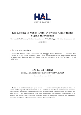 Eco-Driving in Urban Traffic Networks Using Traffic Signals