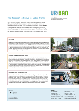The Research Initiative for Urban Traffic