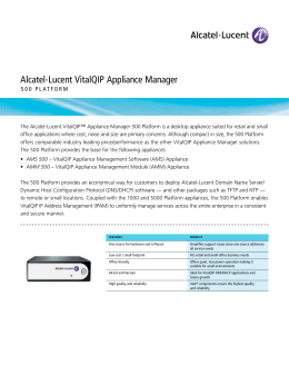 Alcatel-Lucent VitalQIP Appliance Manager