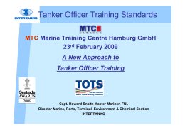 Tanker Officer Training Standards