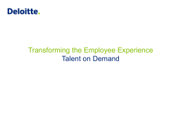 Transforming the employee experience