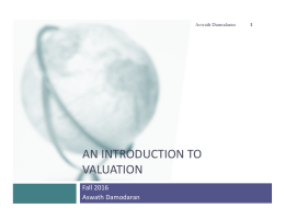 Introduction to Valuation - NYU Stern School of Business