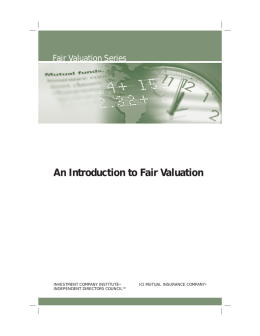 Introduction to Fair Valuation