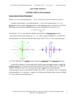 Conservation of Linear Momentum, Maxwell`s Stress Tensor