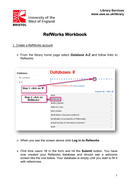 step-by-step guide to RefWorks