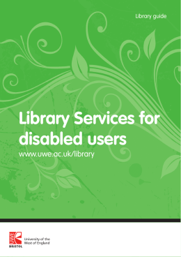 Library Services for disabled users