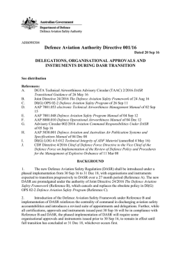 Defence Aviation Authority Directive 001/16