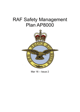 RAF Safety Management Plan AP8000