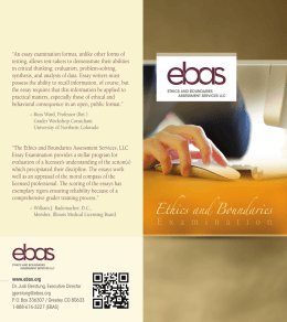 Ethics and Boundaries Assessment Services