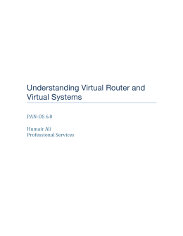 Understanding Virtual Router and Virtual Systems - Live