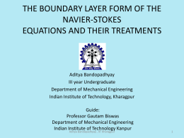 the boundary layer form of the navier
