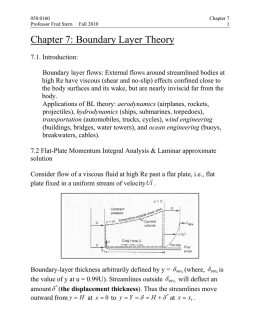 Chapter 7: Boundary Layer Theory