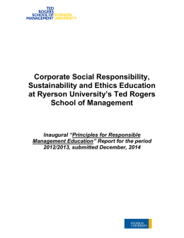Corporate Social Responsibility, Sustainability and Ethics Education