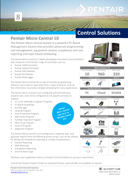 Control Solutions - Pentair Environmental Systems