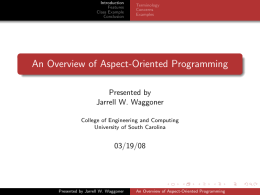 An Overview of Aspect-Oriented Programming