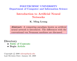 Introduction to Artificial Neuron Networks.