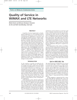 Quality of Service in WiMAX and LTE Networks