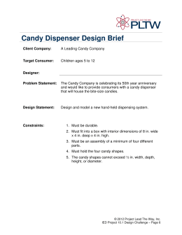 Candy Dispenser Design Brief