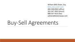 Buy Sell Agreements – July 2016