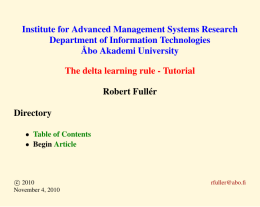 red The delta learning rule