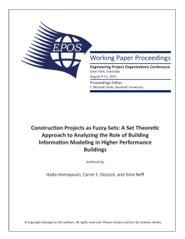 Construction projects as fuzzy sets
