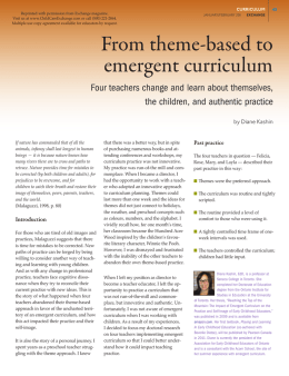 From Theme to Emergent Curriculum
