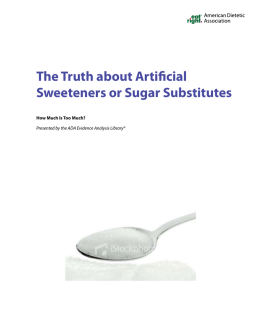 The Truth about Artificial Sweeteners or Sugar Substitutes