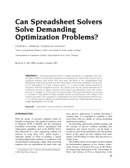 Can spreadsheet solvers solve demanding optimization problems?