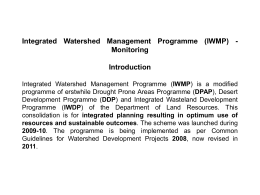Integrated Watershed Management Programme (IWMP)