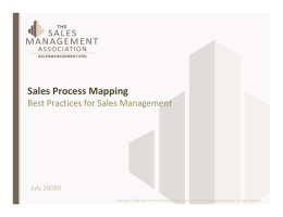 Sales Process Mapping - The Sales Management Association