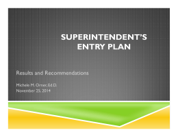 superintendent`s entry plan - Halifax Area School District