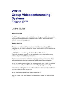 VCON Group Videoconferencing Systems Falcon IP™