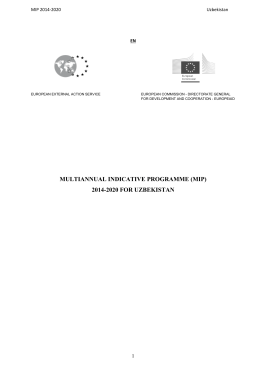 MULTIANNUAL INDICATIVE PROGRAMME (MIP) 2014