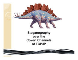 Steganography over the Covert Channels of TCP/IP
