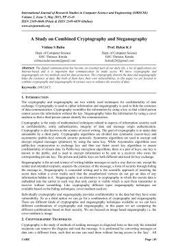 A Study on Combined Cryptography and Steganography