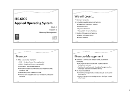IT6.6005 - Wk 2-2 - Memory Management