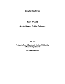 Simple Machines - Western Michigan University