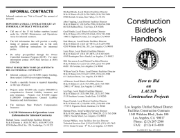 Construction Bidder`s Handbook