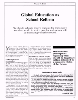 Global Education as School Reform