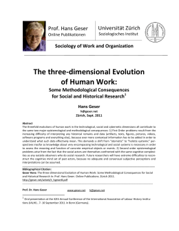 The three-dimensional Evolution of Human Work
