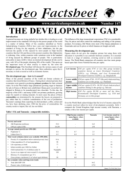 1. Geofile Development gap