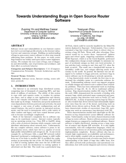 Towards Understanding Bugs in Open Source Router Software