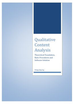 Qualitative Content Analysis