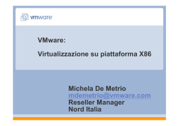 La virtualizzazione secondo VMware