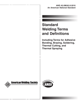 Standard Welding Terms and Definitions