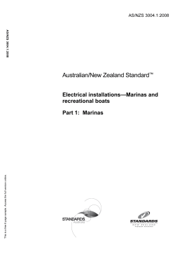 AS/NZS 3004.1:2008 Electrical installations—Marinas
