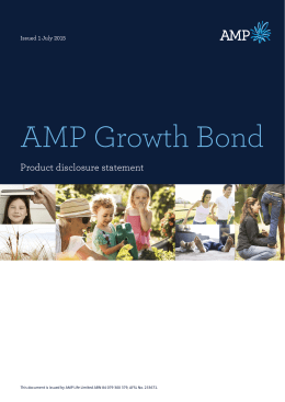 AMP Growth Bond PDS