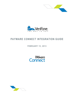 PAYWARE CONNECT INTEGRATION GUIDE