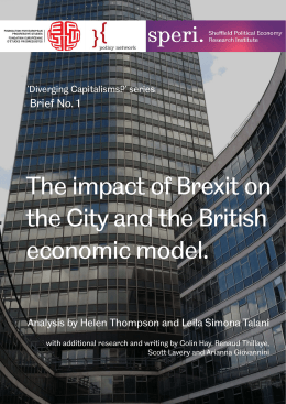The impact of Brexit on the City and the British