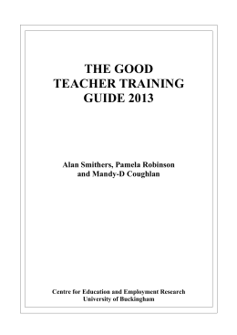 The Good Teacher Training Guide 2012